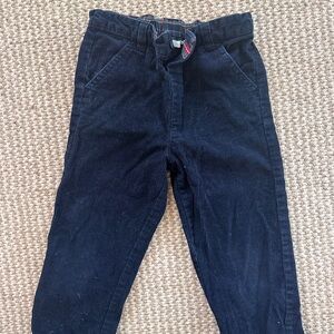 JoJo Maman Bebe Navy Pants with Tartan Trim